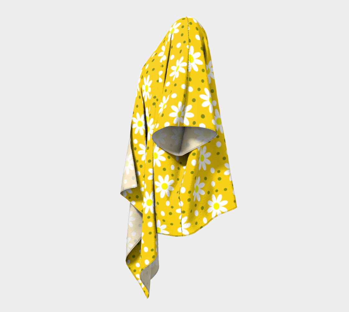 daisy dots yellow draped Kimono