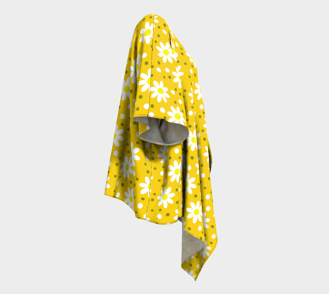 daisy dots yellow draped Kimono