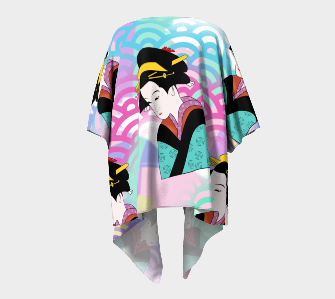 japanese abstract draped Kimono