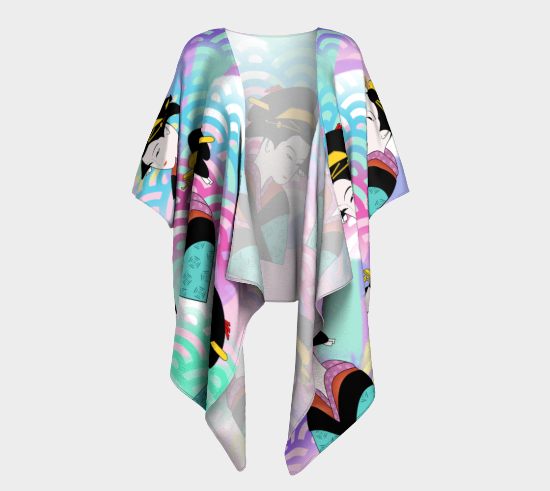 japanese abstract draped Kimono