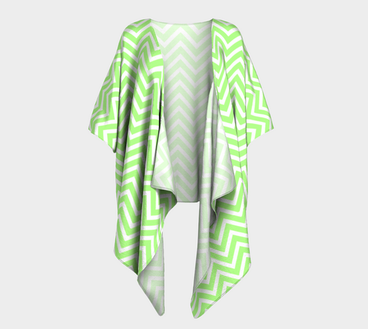 green chevron Kimono