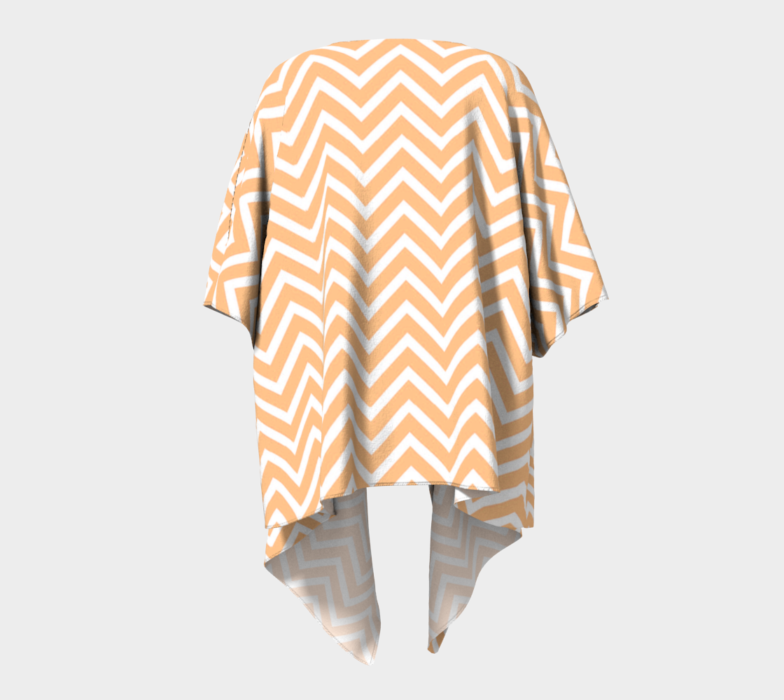 orange chevron draped Kimono