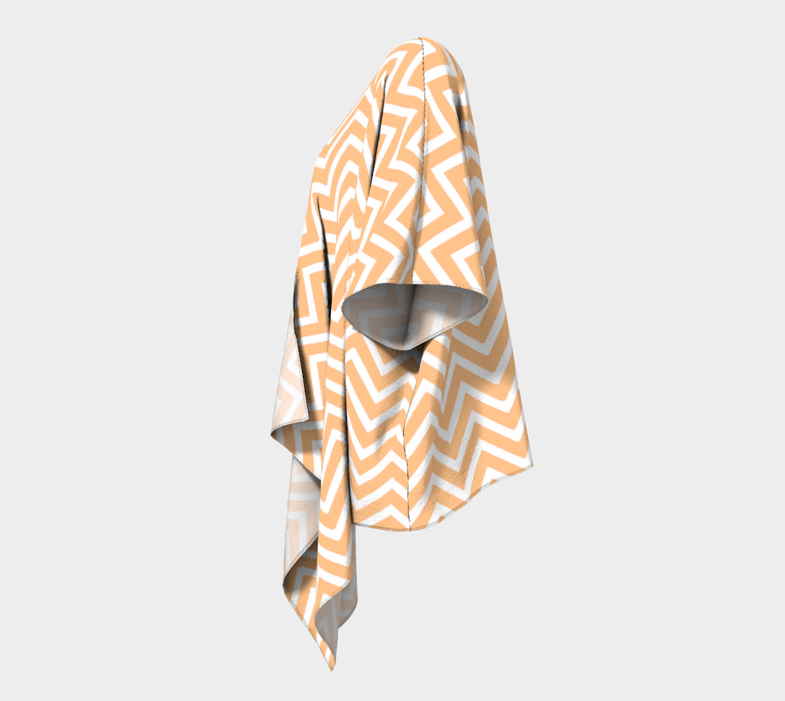 orange chevron draped Kimono