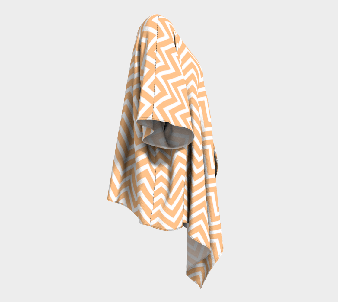 orange chevron draped Kimono