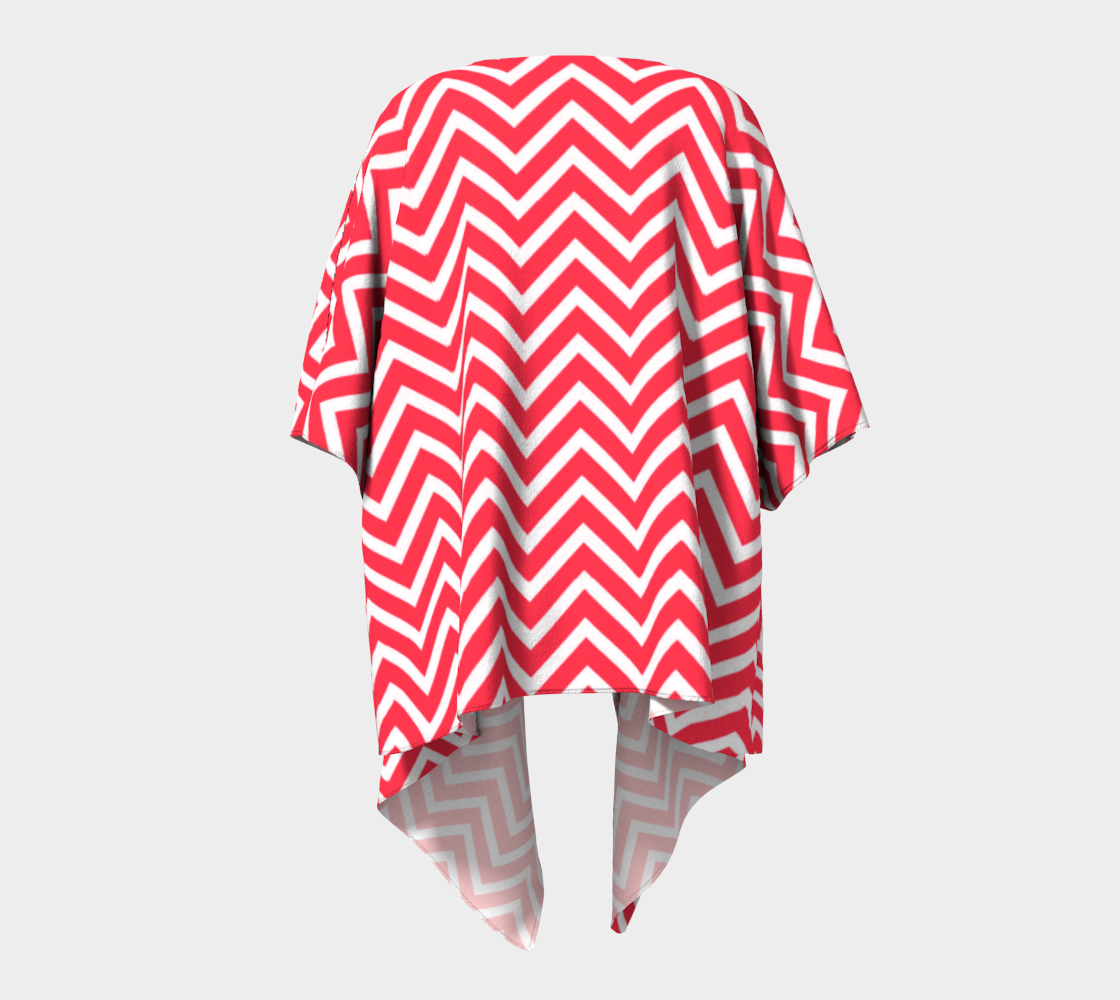 red chevron draped Kimono