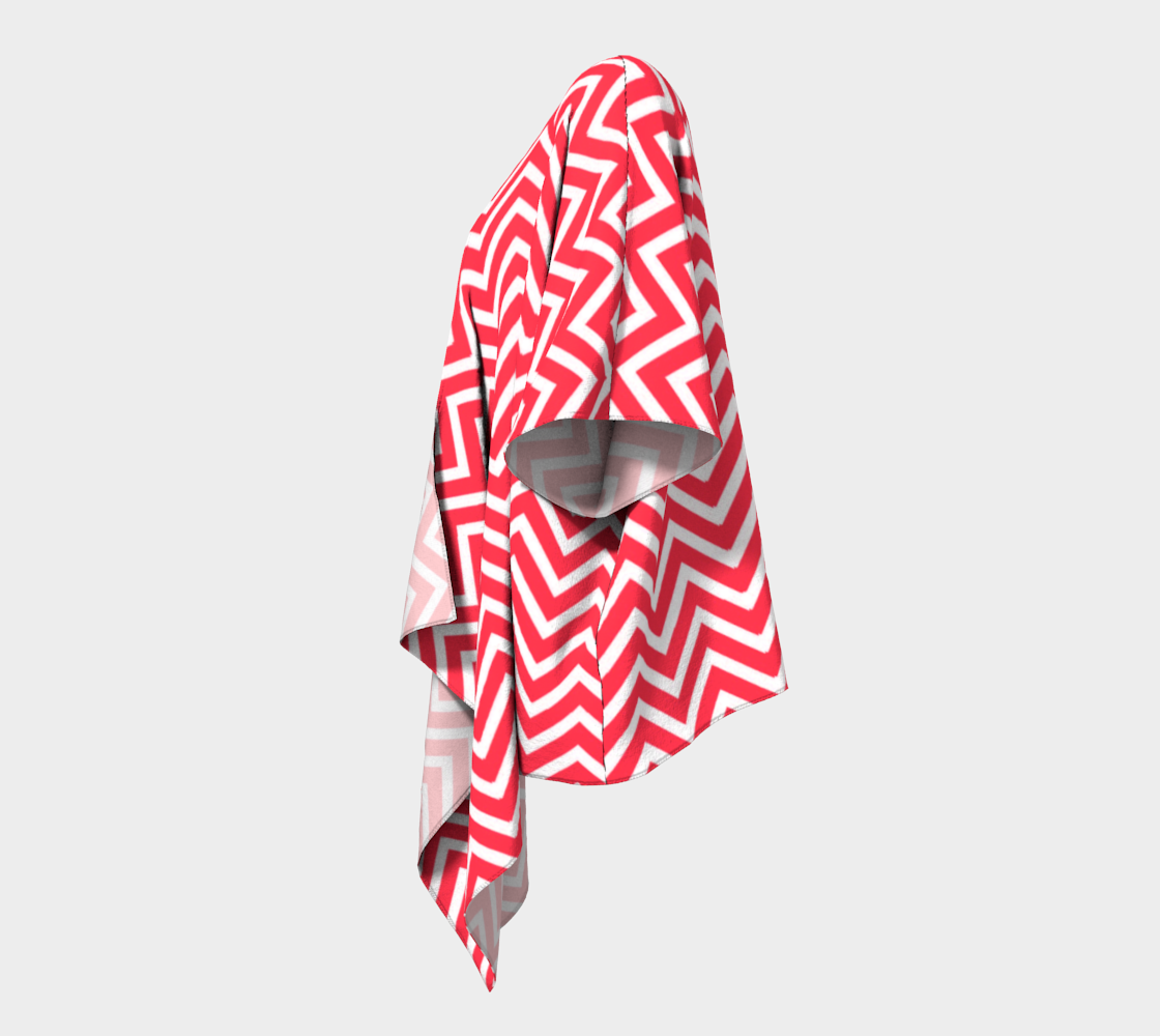 red chevron draped Kimono