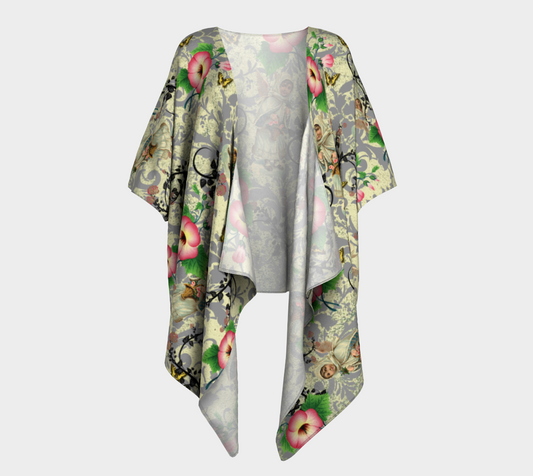 angel floral draped Kimono