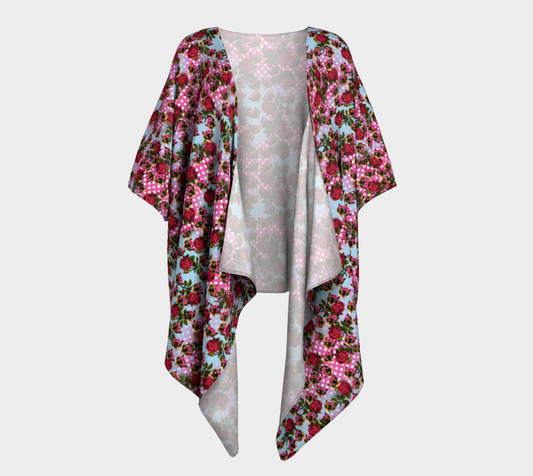 lazy cat ombre pattern draped Kimono