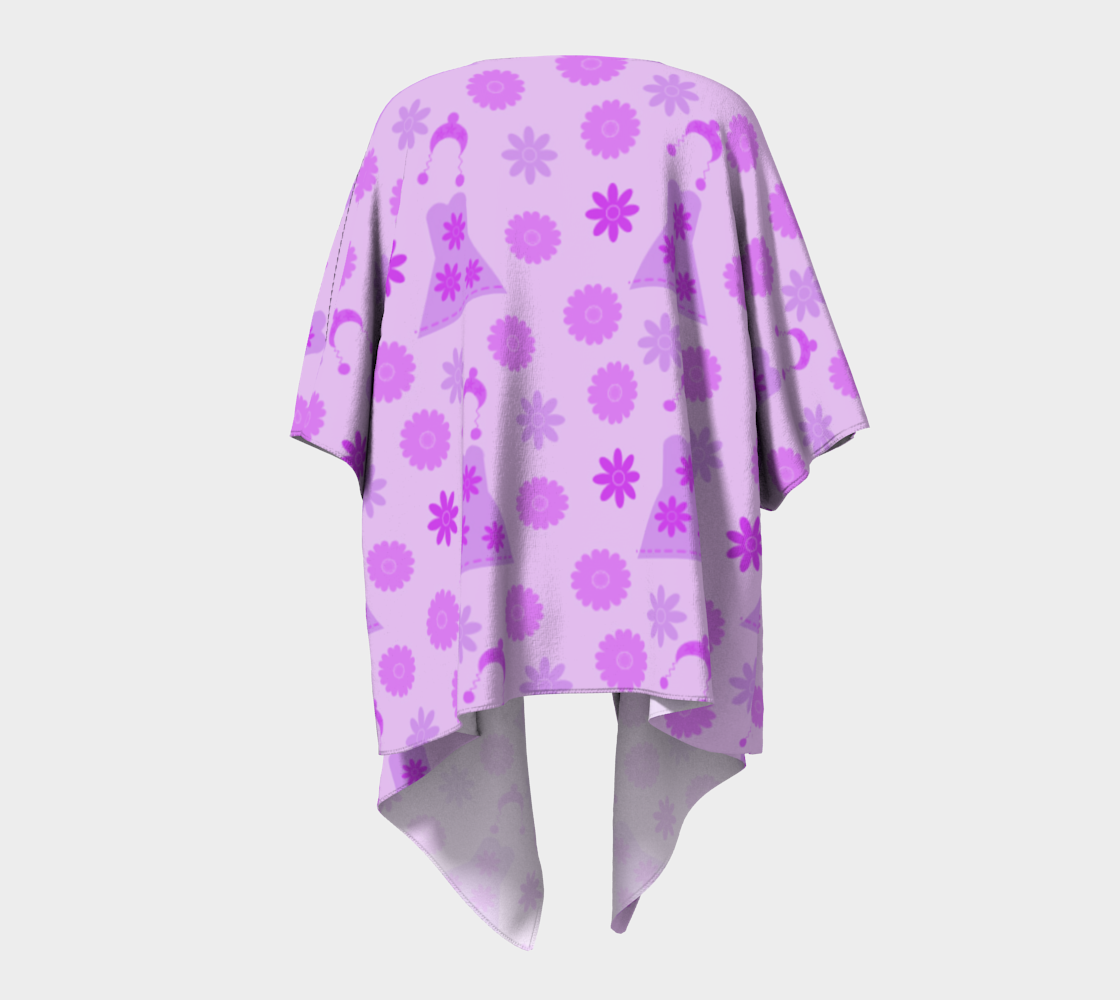 purple dress draped Kimono