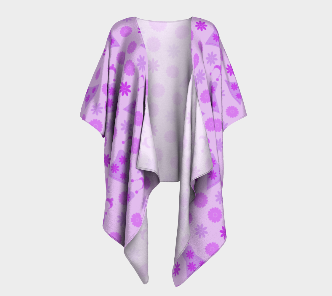 purple dress draped Kimono