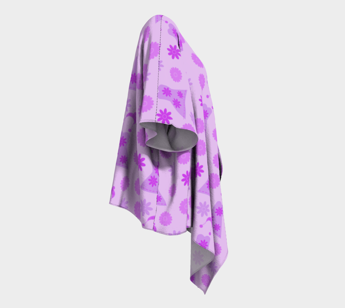 purple dress draped Kimono