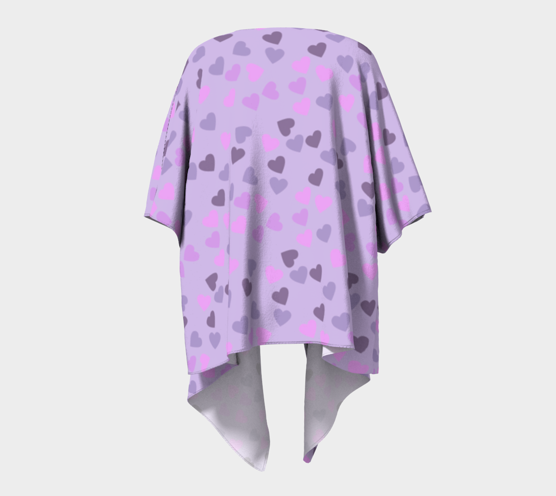 heart drops violet draped Kimono