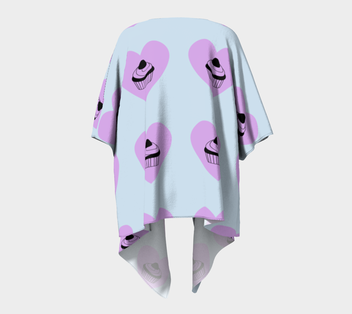 blue cupcake draped Kimono