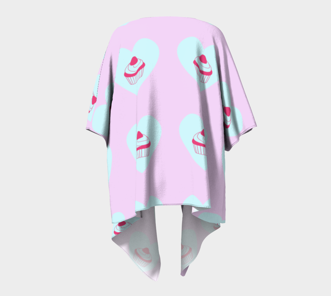 pink cupcake draped Kimono