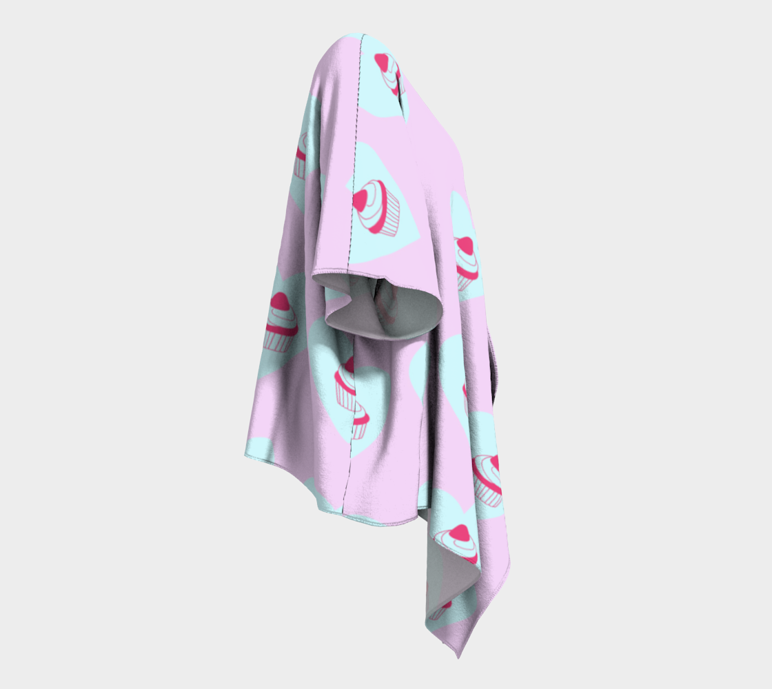 pink cupcake draped Kimono