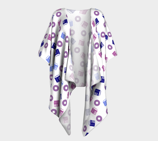 milk and donuts draped Kimono