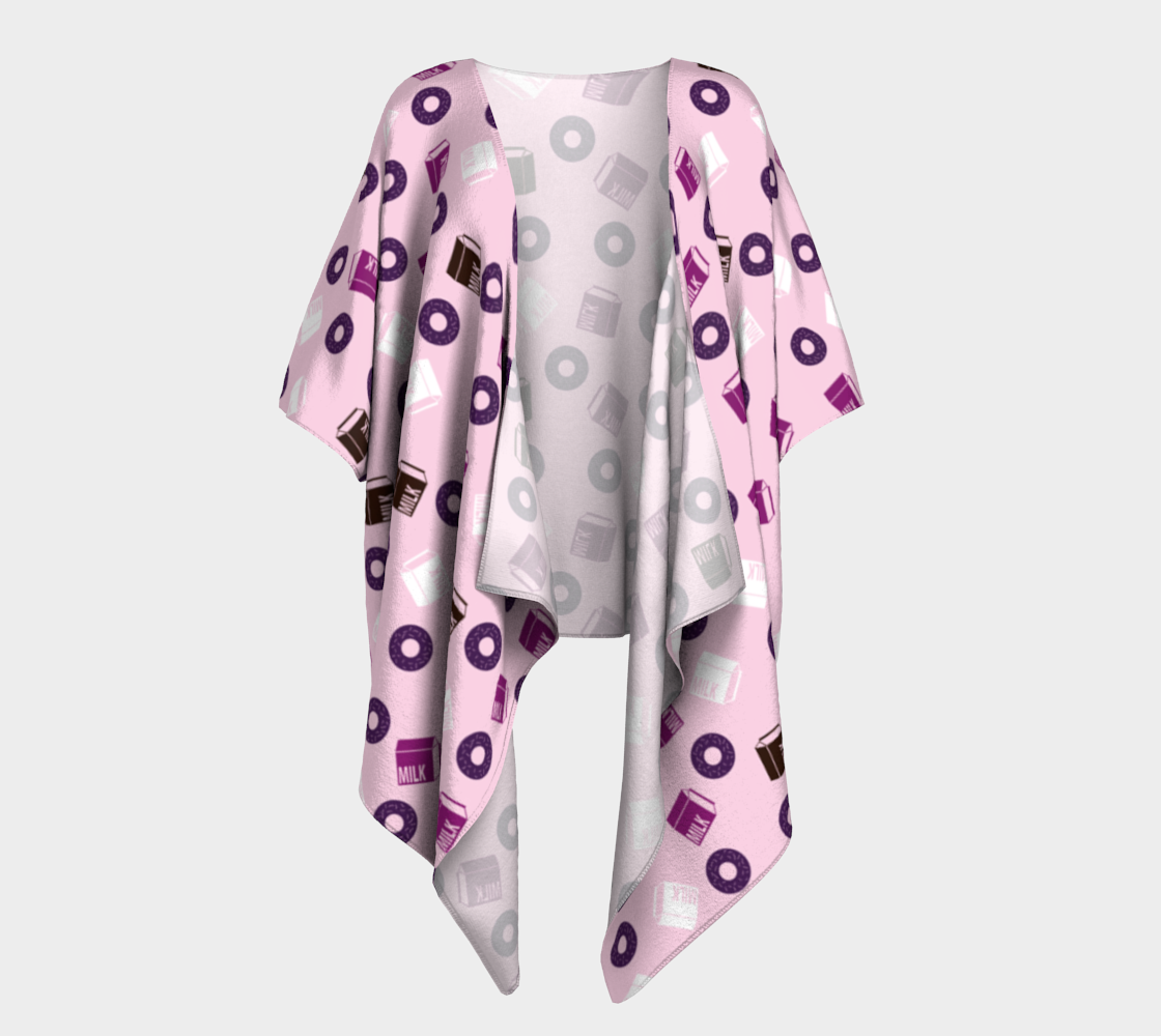 pink donuts draped Kimono