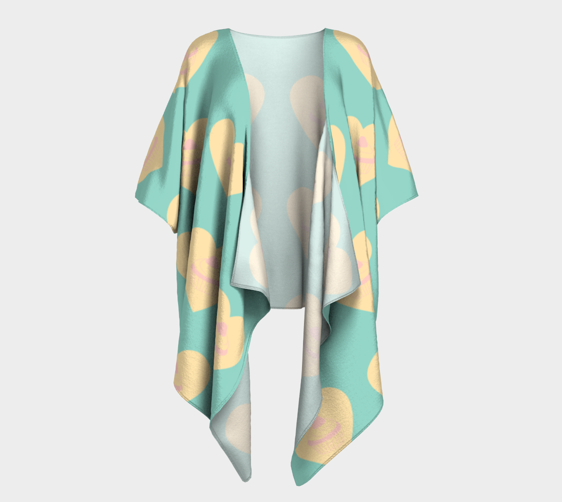 teal cupcakes draped Kimono