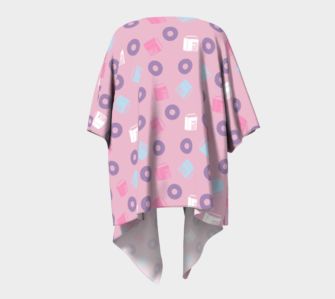 milk and donuts pink draped Kimono