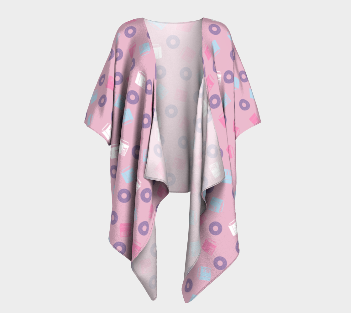 milk and donuts pink draped Kimono