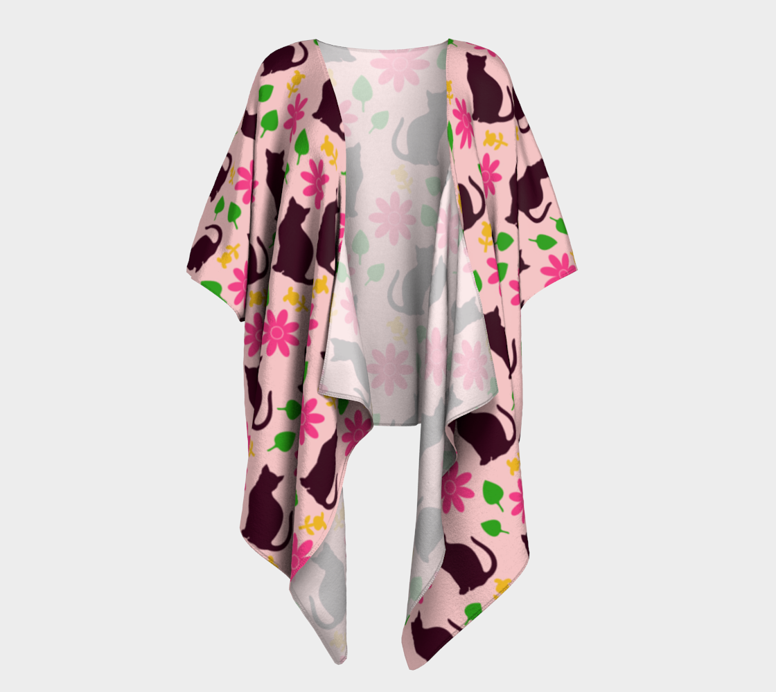 Outside cats draped Kimono