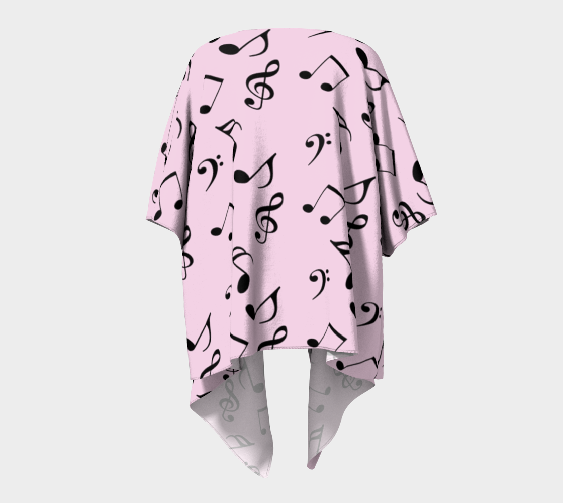 pink music draped Kimono