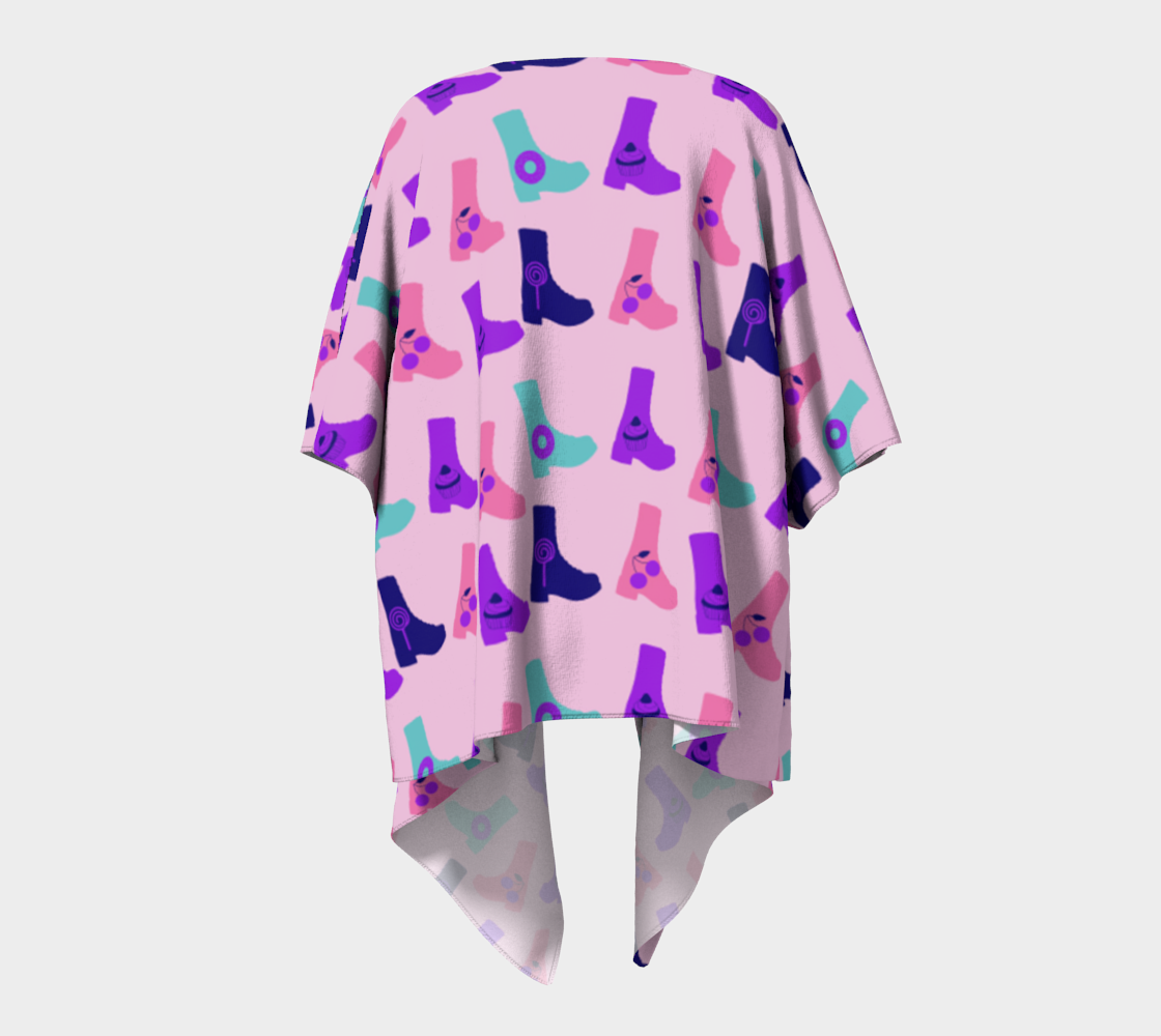 candy boots draped Kimono