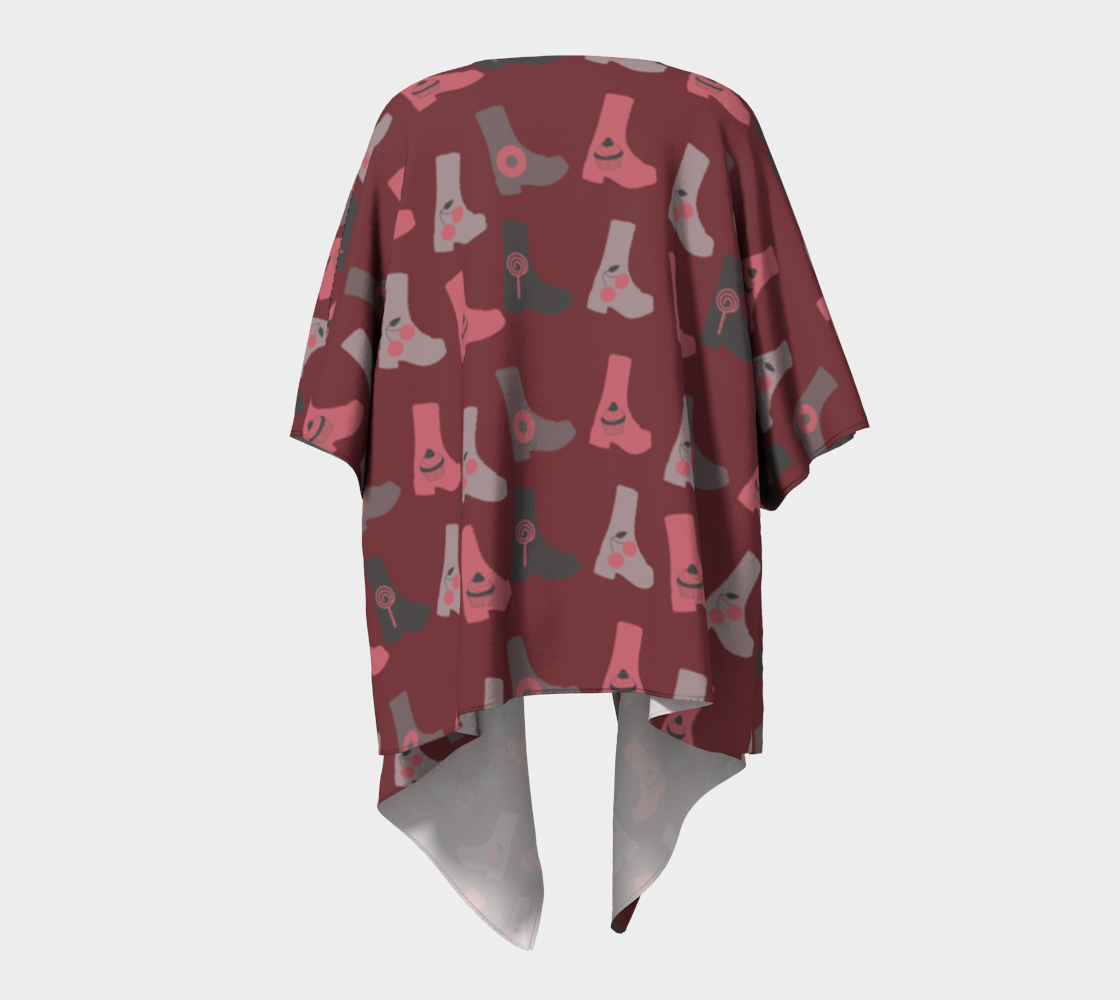 rosegrey boots draped Kimono