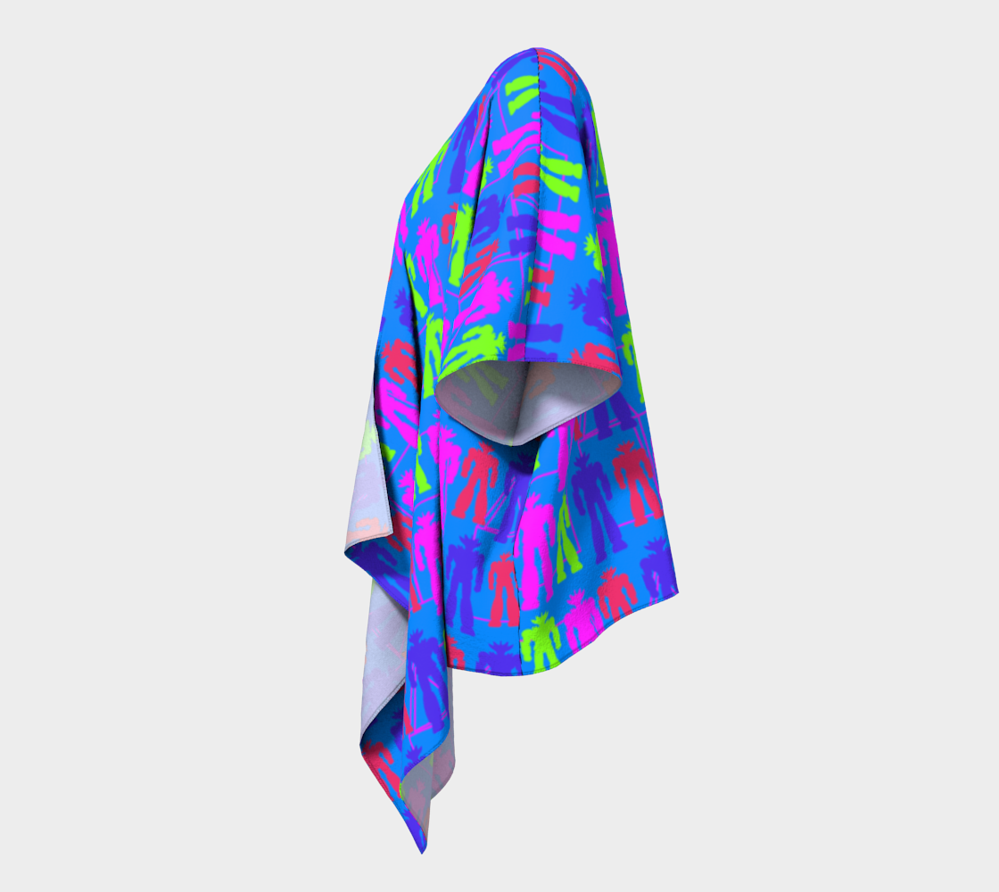 neon robot draped Kimono