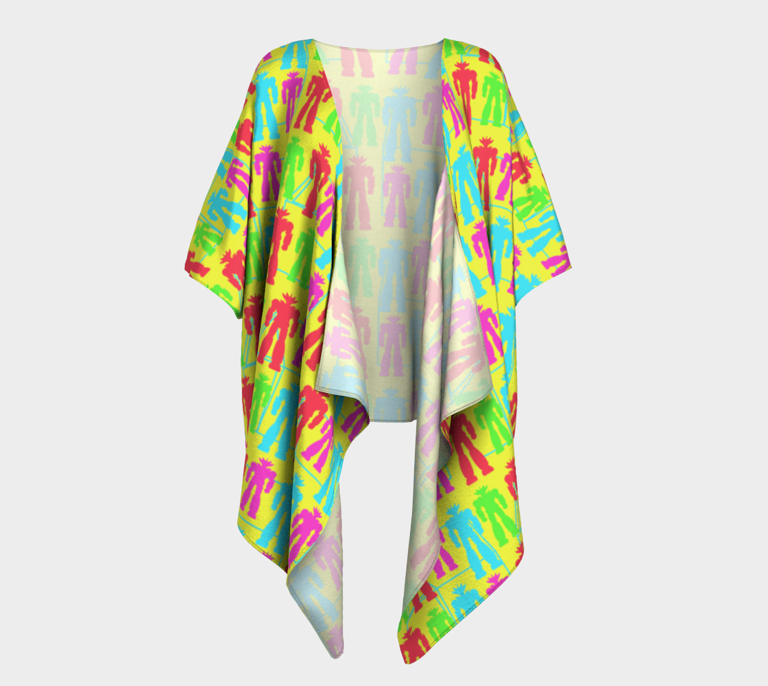 colorful robots draped Kimono