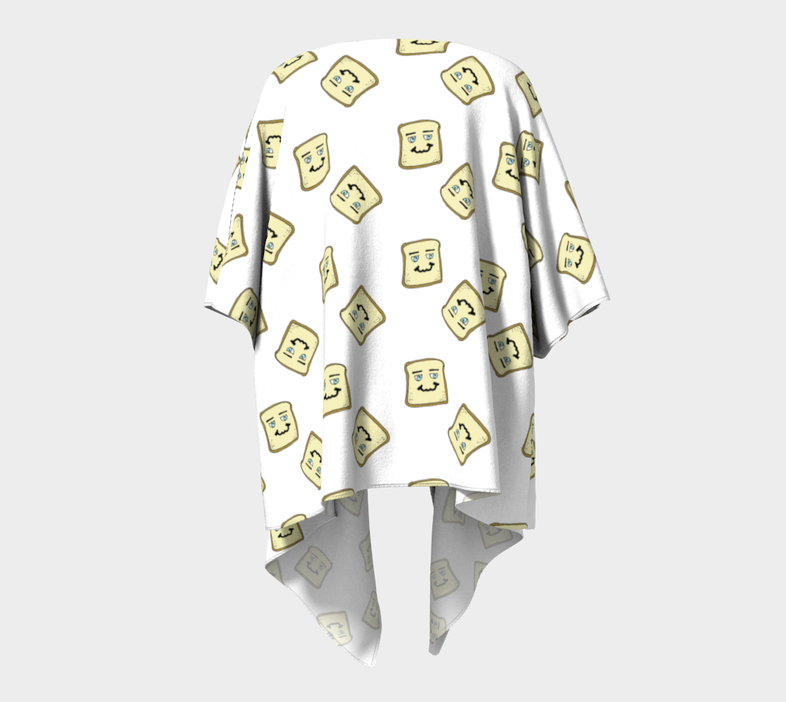 happy toast white draped Kimono