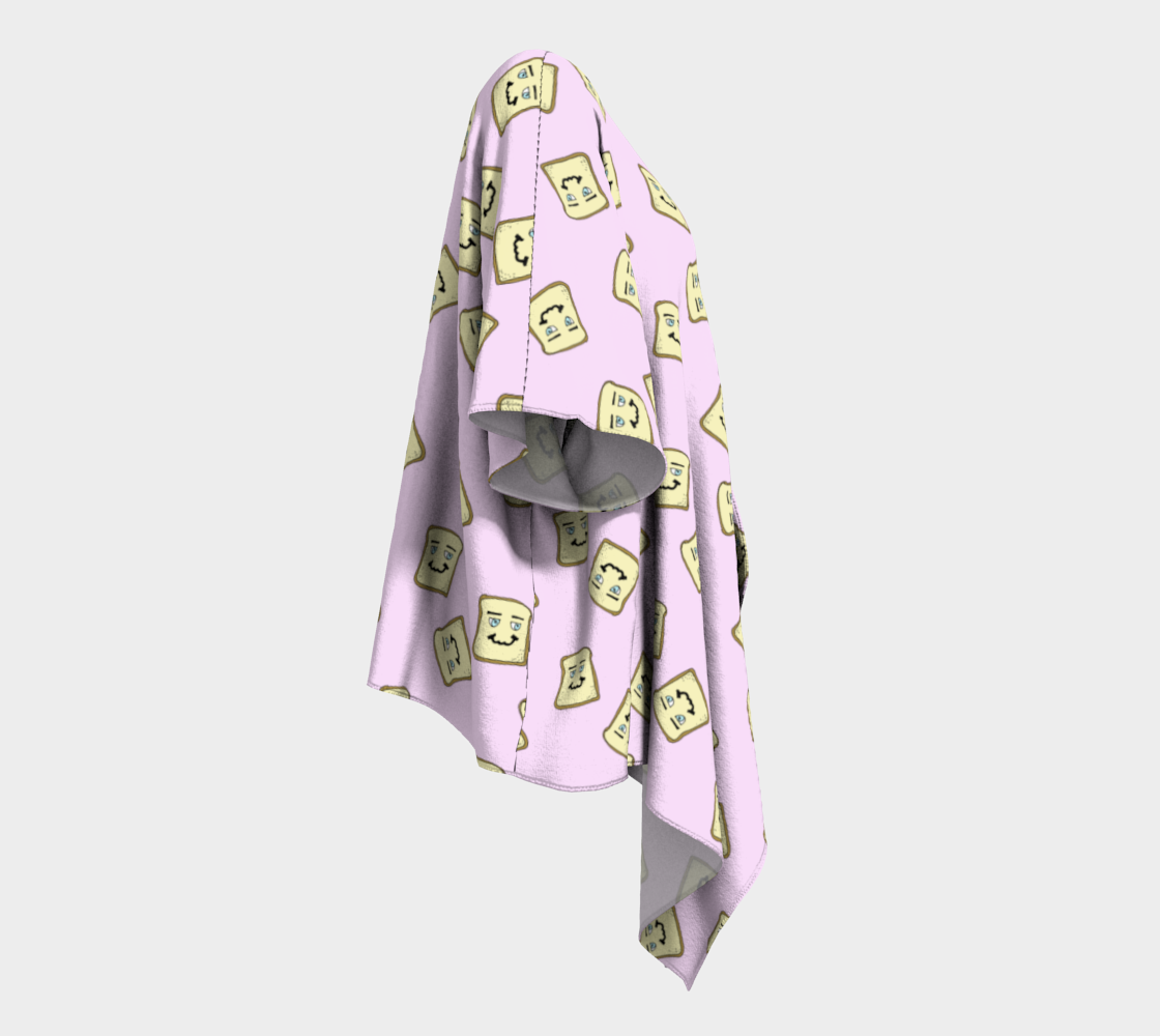 happy toast pink draped Kimono