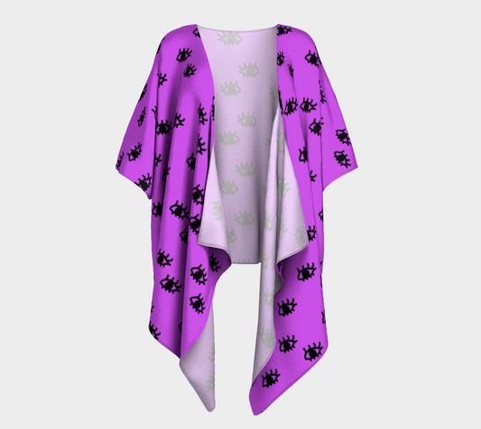 purple eyes draped Kimono