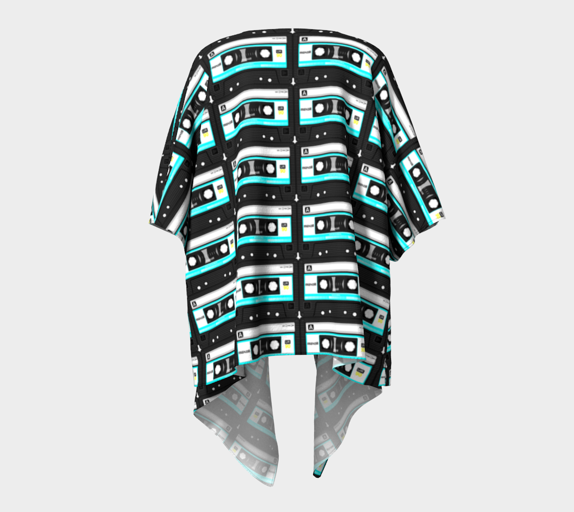 aqua cassette draped Kimono