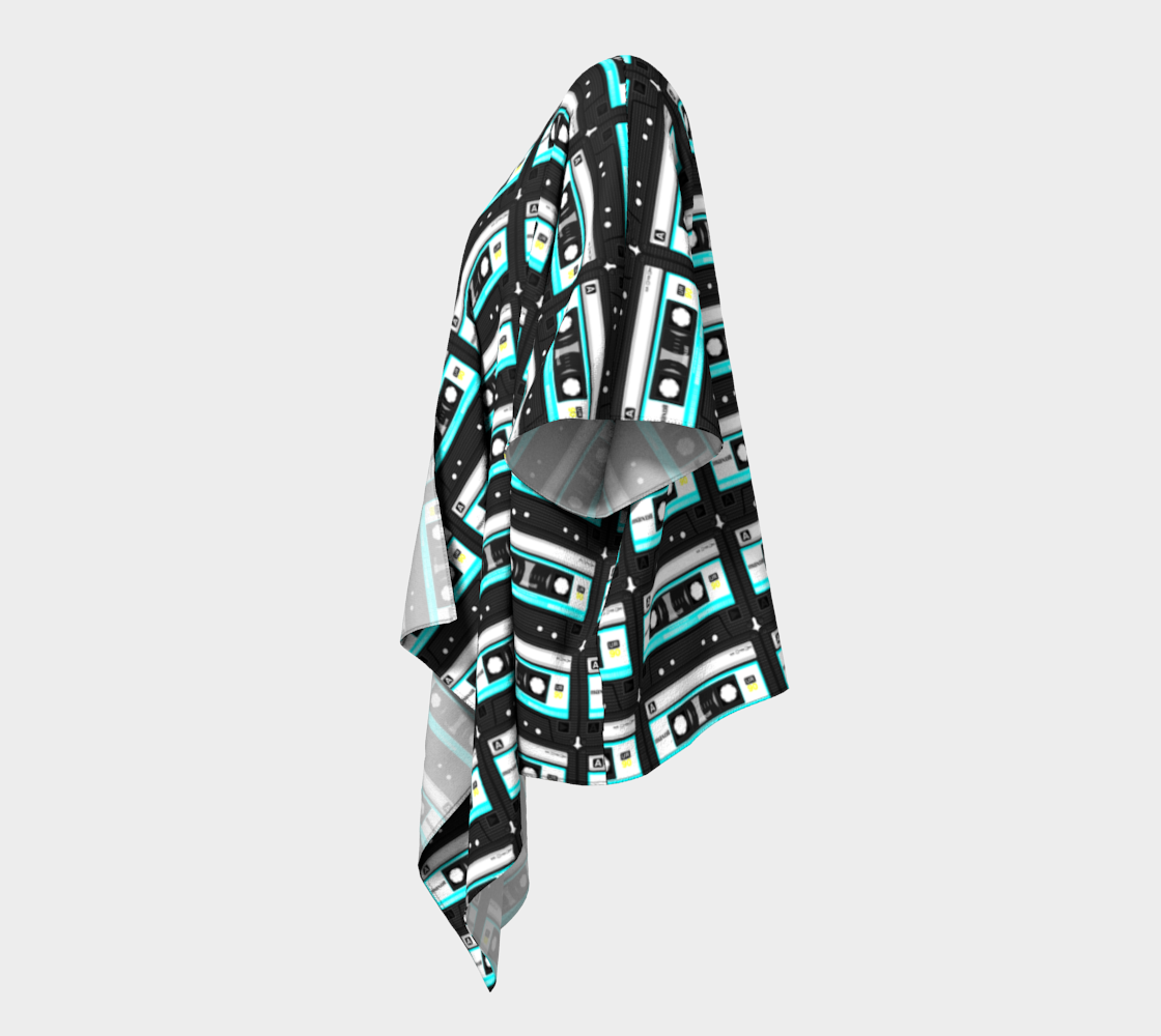 aqua cassette draped Kimono