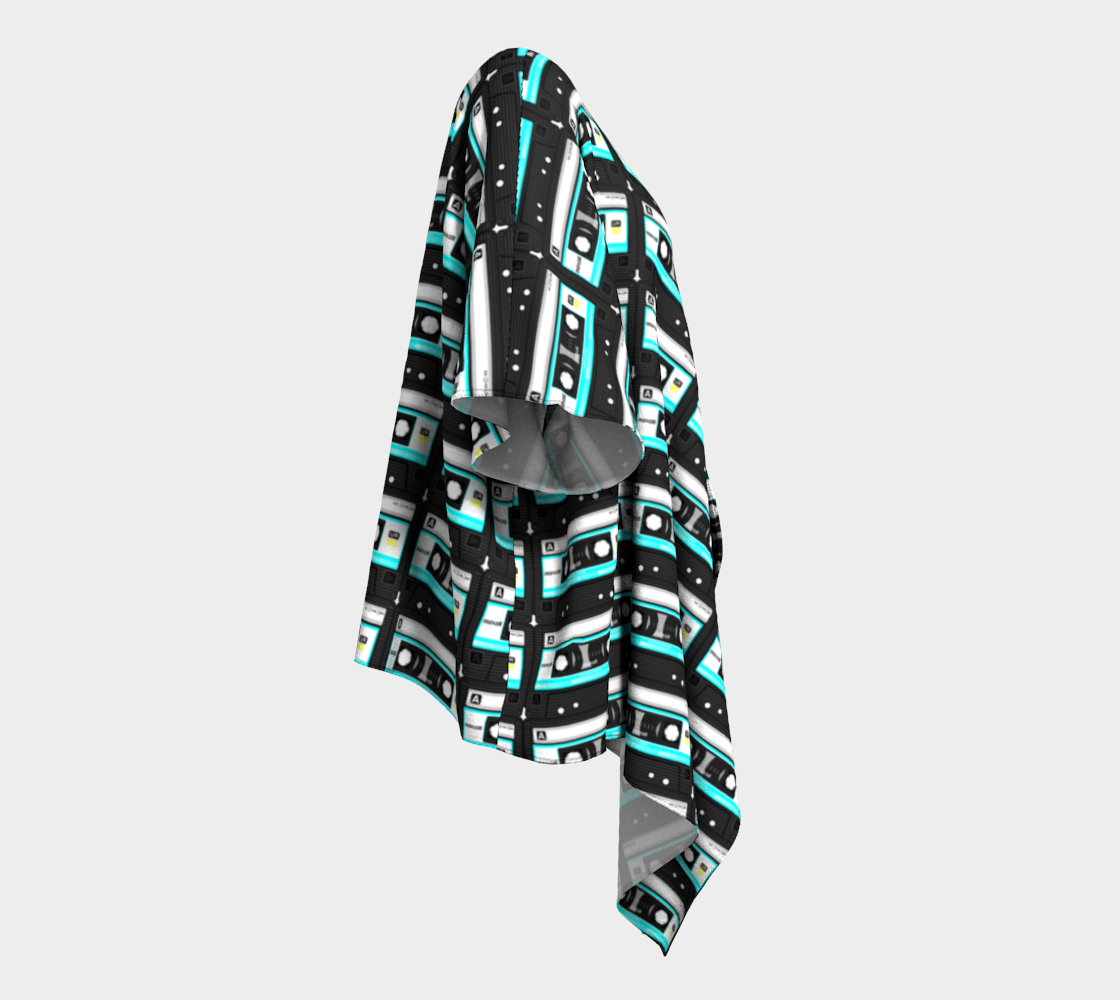 aqua cassette draped Kimono