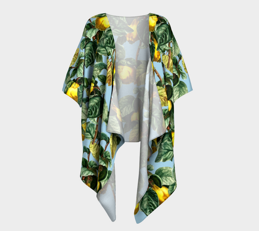 fruit branches blue draped Kimono