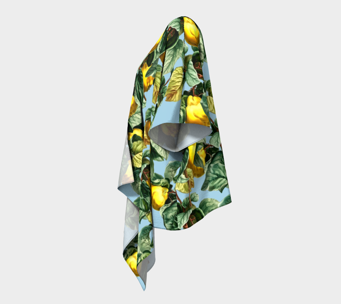 fruit branches blue draped Kimono