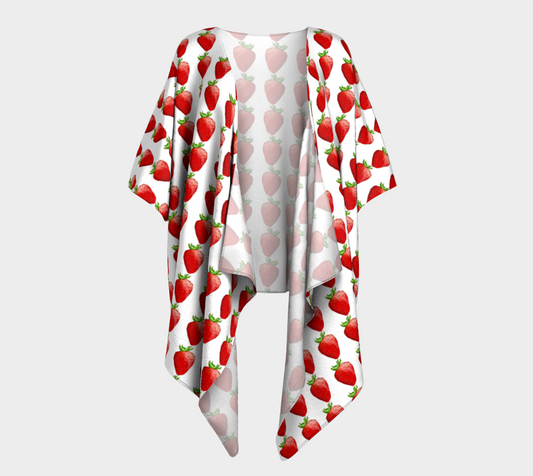 strawberries draped Kimono