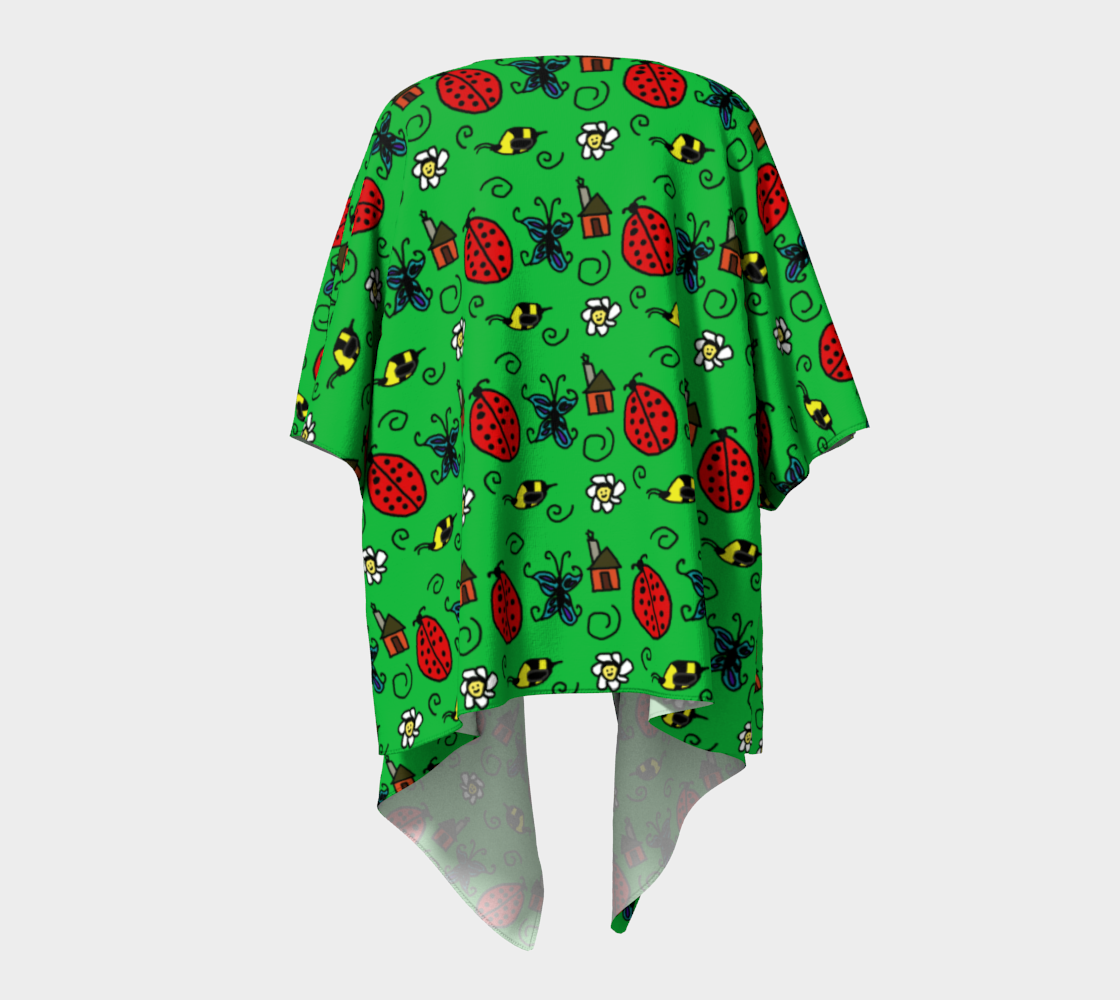 bugs pattern draped Kimono