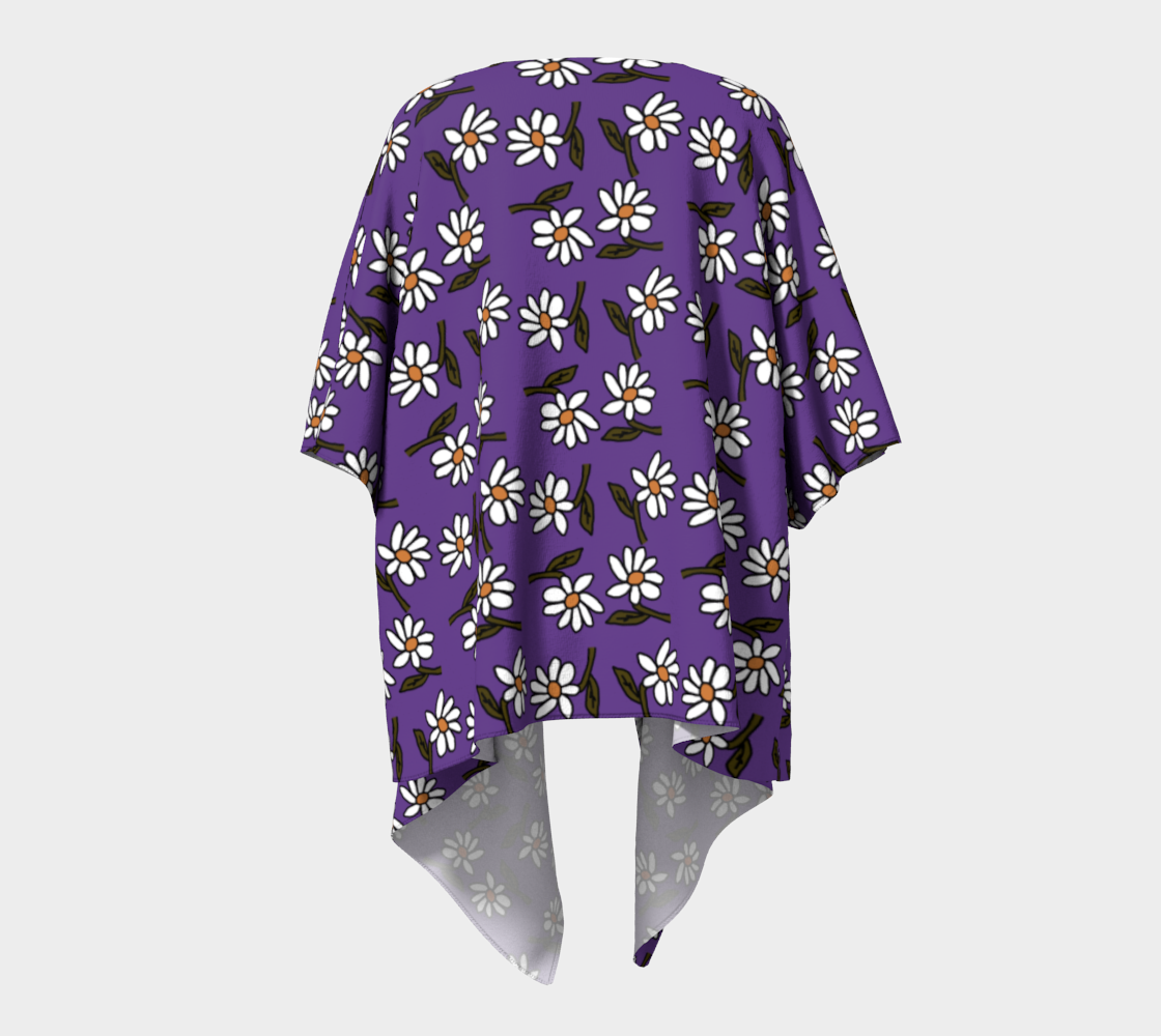 daisy purple draped Kimono