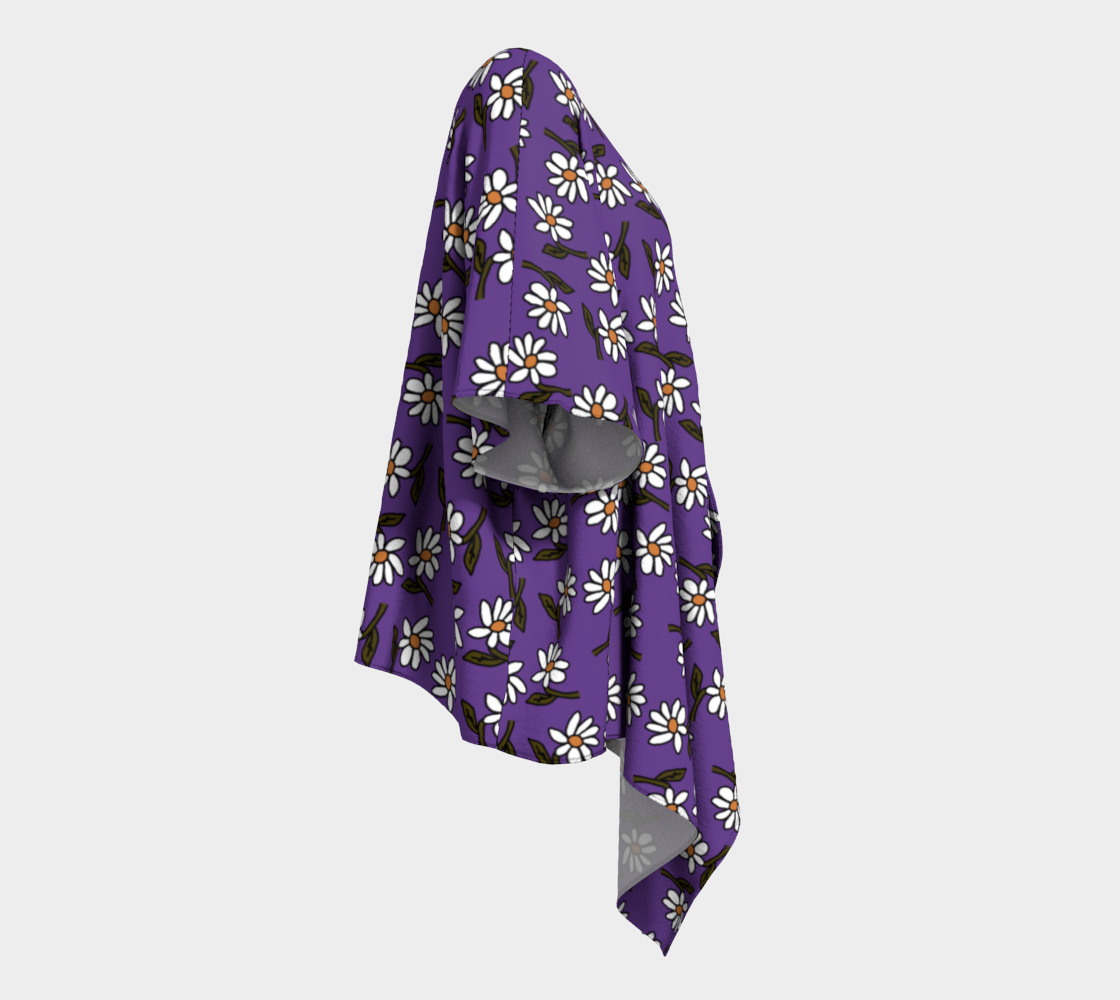 daisy purple draped Kimono