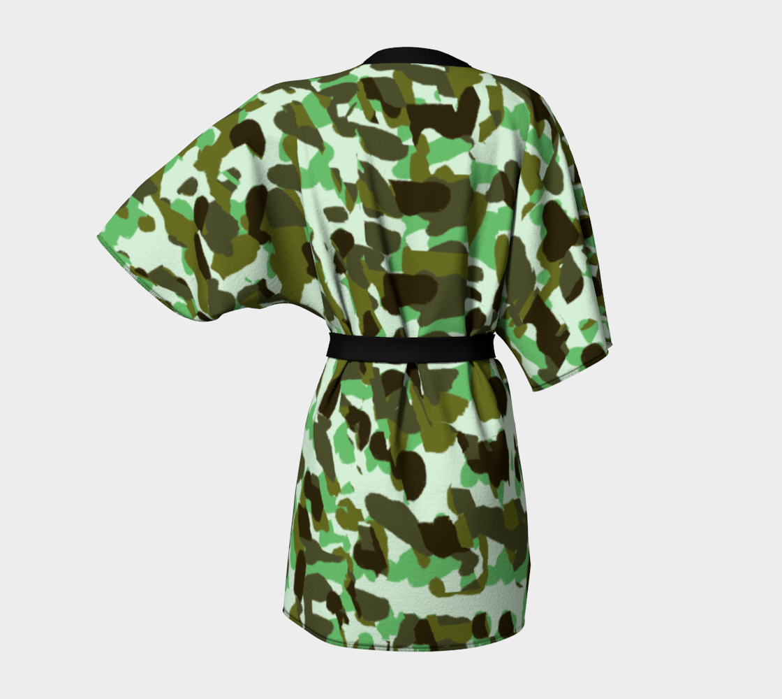 brownish green camo Kimono