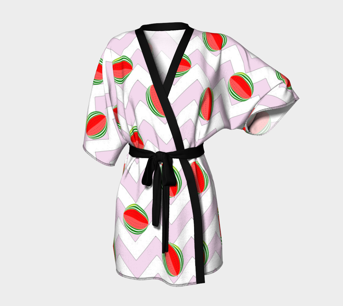 watermelon chevron Kimono