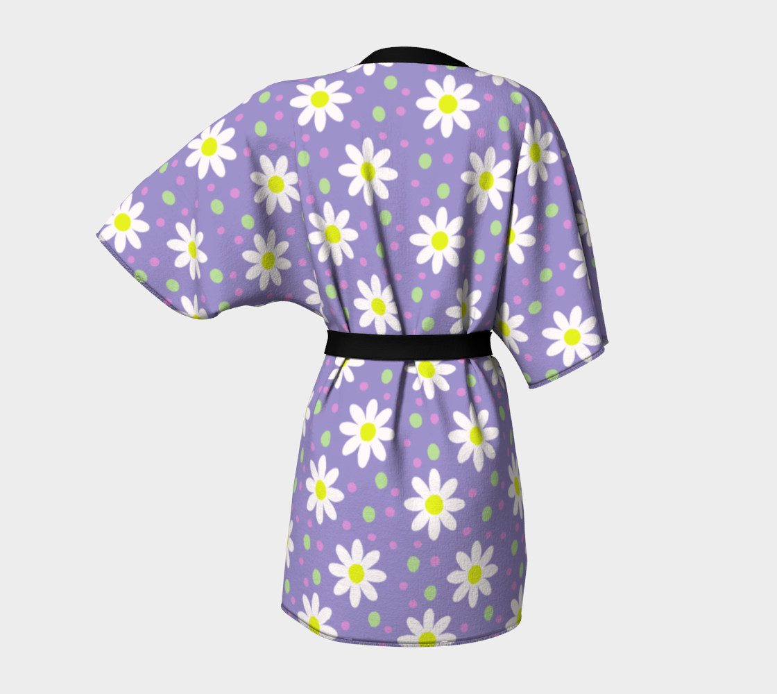 daisy dots violet Kimono