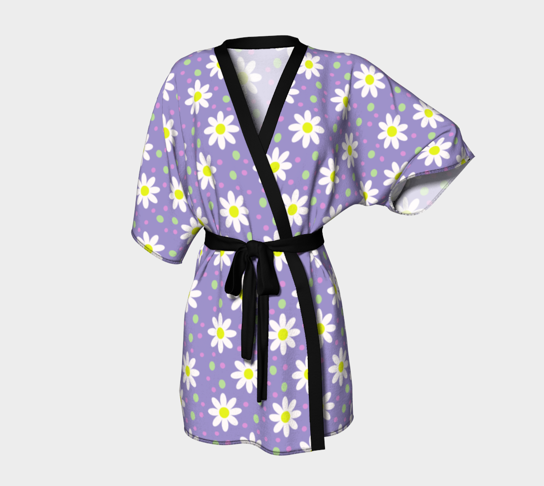 daisy dots violet Kimono