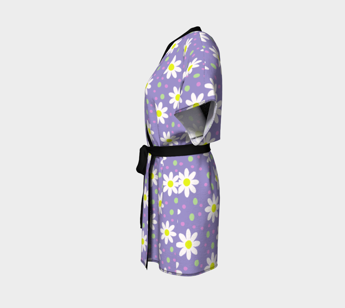 daisy dots violet Kimono