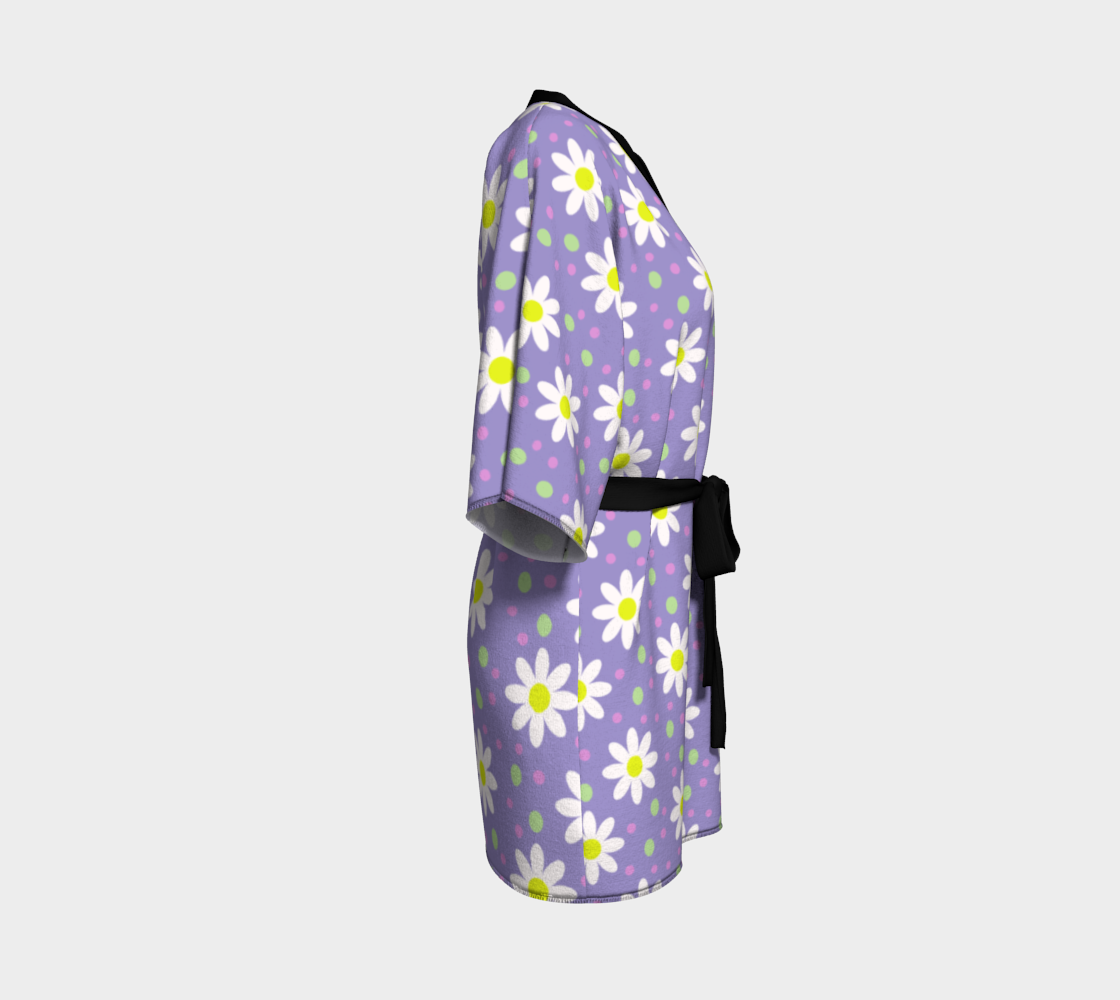 daisy dots violet Kimono