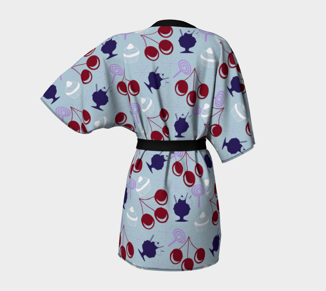 sky cherry Kimono