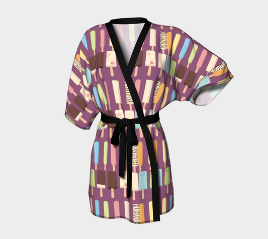 candy popsicles purple Kimono